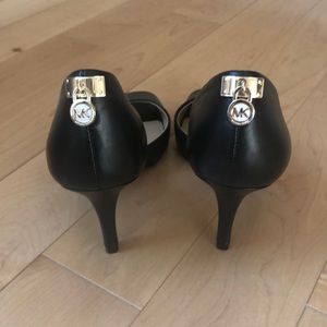 Michael Kors Black Leather Heels NWOT